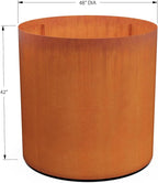 PLANTERCRAFT Corten Steel Metal Planter Box, Round Sizes, Modern Garden Steel planters for Commercial and Residential Outdoor Use.