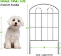 Decorative Garden Fence 28 Panels, 24in x 30ft Black Coated Metal