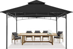 MASTERCANOPY Outdoor Garden Gazebo for Patios with Stable Steel Frame (11x11, Deep Grey)