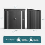 Gizoon 6' x 4' Outdoor Storage Shed - Image 8