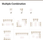 LAUSAINT HOME Outdoor Patio Furniture, 8 Piece Outdoor Sectional Sofa PE Rattan Wicker Patio Conversation Sets,All Weather Patio Furniture Set with Thick Cushions for Garden, Poolside, Backyard(Beige)