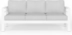 Solaste Outdoor Couch Aluminum Patio Furniture Sofa, 3-Seat All-Weather Metal Outdoor Patio Furniture with Cushions,Light Grey