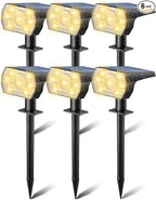 Kaxiida Solar Lights Outdoor Waterproof IP68, 3 Lighting Models Solar Powered Spot Lights Outdoor, 56LED Light Dusk to Dawn for Yard Patio Garden Pathway Landscape Lighting