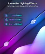 Fussion Permanent Outdoor Lights for House, 100ft RGB Halloween House Lights Outdoor with APP Remote Control, IP67 Waterproof Smart Eternity Eaves Lighting for Christmas, Holiday, Party, Daily