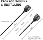 Solar Pathway Torches 4-Pack, 96 LEDs, 3 Flame Modes, 14-43 Inch Height