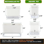 Planterhoma 6 Pack-5.5 Inch Self Watering Plant Pots for Indoor Plants, Square Self-Watering Planters Box Transparent for Devil's Ivy, Spider Plant, Orchid, African Violet