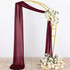 Outdoor Curtains, Burgundy Sheer Chiffon Arch Drape Panel, 29 x 236 Inch