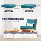 Cushion Covers, 8 Pack Stretch-Fit Petrol Blue Outdoor Slipcovers