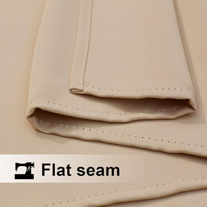 NICETOWN Outdoor Curtain for Patio Waterproof 108 inch Extra Long, Rustproof Grommet Room Darkening Thermal Insulated Privacy Outdoor Space Drape for Hall/Lounge, 84 inch Wide, Biscotti Beige, 1 PC
