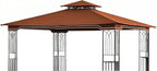 SCOCANOPY Replacement Gazebo Canopy for 10 x 12 Regency II Patio Gazebo Model L-GZ798PST,A101004104,A101004105,(Rust Red)