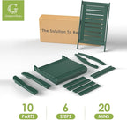 GREENVINES Outdoor Rocking Chairs | Set of 4 | Porch Rocker | HDPE Plastic | Forest | Oversized Rockers | High Back | Big & Tall | Ladder Back | for Patio Outside Backyard Balcony Garden