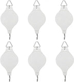 6PCS Retractable Plant Pulley Hanger - Adjustable Height Hook for Hanging Flower Baskets, Pots & Bird Feeders(6Pcs-White)