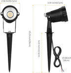 Low Voltage Landscape Lights IP65 Waterproof 7W 700LM LED Outdoor Lighting with Connectors for Garden Yard Pathway Pool | 12V 24V 2700K Tree Spotlights | Warm White - 6 Pack