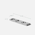 Veradek Midori Long Trough Planter (Light Grey, 31 inch - 2 Pack with 2 Saucer Trays)
