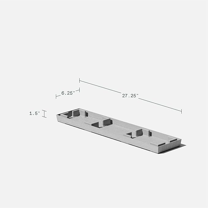 Veradek Midori Long Trough Planter (Light Grey, 31 inch - 2 Pack with 2 Saucer Trays)