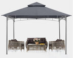ABCCANOPY Gazebos for Patios 8x8 - Outdoor Steel Frame Gazebo for Lawn Backyard Garden Deck (Gray)