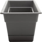 Bloem Dura Cotta Window Box Planter: 24" - Charcoal - with Tray, Weatherproof Resin Box, Removable Tray for Indoor & Outdoor Use, Gardening, 3 Gallon Capacity