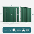 Gizoon 6' x 4' Outdoor Storage Shed - Image 8