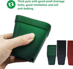 Square Plastic Nursery Pot 3" 120 Pcs Deep Succulent Pots Small Flower Planter Seeds Starter Pots with Drainage (Green,Black,Red 40pcs Each,2.7Inches)