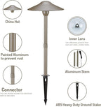 Lumina Lighting® 3W Landscape Lighting 12V Landscape Lights Low Voltage Landscape Path Lights Warm White Waterproof Outdoor Replaceable G4 LED Bulb for Garden Pathway Lawn Yard (Bronze, 2-Pack)