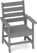 GREENVINES Outdoor Dining Chair | HDPE | Patio Chairs | All-Weather | Grey