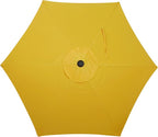 Blissun 7.5 ft Patio Umbrella, Yard Umbrella, Outdoor Market Umbrella with Push Button Tilt Crank, Yellow