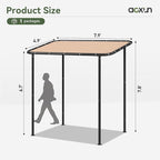 Aoxun 8x5 Lean to Gazebo Outdoor Pergola with Water Resistant & UV-Resistant, Wall-Mounted Canopy with Sloped Roof for Backyard, Deck, Patio or Garden Khaki