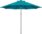 Blissun 9' Outdoor Patio Umbrella, Outdoor Table Umbrella, Yard Umbrella, Market Umbrella with 8 Sturdy Ribs, Push Button Tilt and Crank