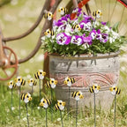 DYJAGYO 10Pcs Bee Garden Stakes Decor, Flower Pot Bed GardenDecorGarden Stakes Decorative, Honey Bee Decor for Yard and Garden, (10Pcs)