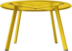 Grand Patio Round Steel Patio Coffee Table, Weather Resistant Outdoor Large Side Table, Yellow…