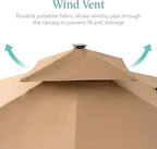 Best Choice Products 10x10ft Cantilever Patio Umbrella w/Base Included, Solar LED Lights 360 Rotation Large Offset Hanging Outdoor Shade for Deck Pool Backyard w/Stand – Tan