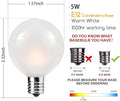 String Lights 25 ft Warm White G40 Frosted Globe Bulbs, 27 Count