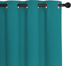 NICETOWN Bedroom Curtain Room Darkening Drapery 102 inches Length - Home Fashion Thermal Insulated Grommet Room Darkening Curtain for Living Room (Peacock Teal, 1 Panel, 52 x 102 inches)