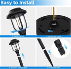 12 Pack Solar Pathway Lights Outdoor, Dusk to Dawn Solar Lights Outdoor Waterproof,Solar Garden Lights Solar Powered, Landscape Lighting for Yard Walkway Driveway Path Warm White