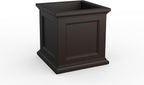 Mayne Fairfield 24-Inch Self Watering Square Planter Box, Weather-Resistant and Durable, Ideal for Indoor and Outdoor Use, Perfect for Patio, Porch, or Entryway