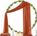 Outdoor Curtain Panel Sheer Chiffon Terracotta 29 x 236 Inch
