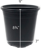 Wholesale Nursery Pot in Bulk 30-Pack 2 Gallon 9 Inch Plastic Planters for Outdoor Indoor Plants Gardening Flower Pots with Drainage Holes Color Black