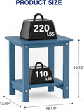 Side Table 16-Inch HIPS Outdoor End Table in Navy Blue