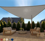 GORILLA GRIP Heavy Duty Sun Shade, UV Protection Fade Tear and Rust Resistant Rectangle Sunshade Canopy, Curved Edges Blocks Sunlight, Breathable Sail, Outdoor Patio, Lawn Garden, 12x12x12, Graphite