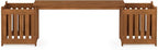 FURINNO FG19455 Tioman Hardwood Outdoor Lifestyle Flowerbox with Bench, Natural