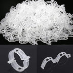 OJYUDD 300 PCS Plant Support Garden Clips,Tomato Vine Clips,Durable Crop Clips in White for Flower Vine Twine Tomato Orchid to Grow Upright and Healthier