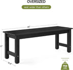 ONBRILL Outdoor Benches Weatherproof, 2-Person Poly Lumber Garden Bench, All-Weather Patio Bench Will not Rot and Fade for Garden, Porch, Backyard and Park, Easy Installation, Black
