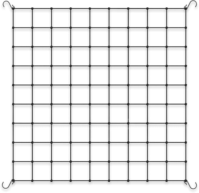 AC Infinity Grow Tent Trellis Netting 3x3', Heavy-Duty Elastic Plant Net with Steel Hooks, Flexible Hydroponics Support for Grow Tents, Gardening, and Horticulture
