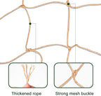 Jute Trellis Netting - Jute Netting for Garden, Heavy Duty Plant Support Netting for Climbing Plants, Cucumber, Vine, Fruits & Vegetables, Climbing Vining Plants (6.6 Ft x 9.8 Ft, 3.9 Inch Squares)