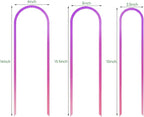 3 Pack Colorful Acrylic Plant Trellis for Indoor Plants, U-Shaped Small Plant Trellis for Potted Plants, Waterproof Climbing Support for Vine Ivy, Hoya, Pothos, Home Garden Decor