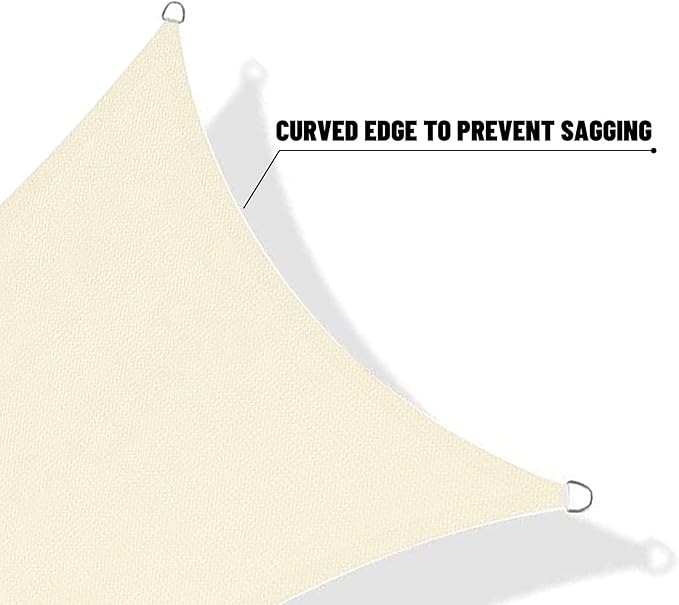 SUNNY GUARD Custom Size 18'x24' Rectangle Butter Cream UV Block Sunshade for Backyard Yard Deck Patio Garden Outdoor Activities and Facility(Customized)