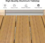 PURPLE LEAF 13 Pieces Oversized Patio Dining Set with Outdoor Aluminium Dining Table and Woven Chairs Modern Metal Furniture Cushions Sets for Garden Yard Indoor Decor Kitchen Teak