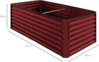 Best Choice Products 6x3x2ft Outdoor Metal Raised Garden Bed, Deep Root Box Planter for Vegetables, Flowers, Herbs, 269 Gallon Capacity, 100% Non Toxic Materials - Royal Red