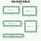 1MORE Raised Garden Bed -8X2X1 Galvanized Planter Box for Outdoor Gardening,5 in 1 Modular Raised Bed Kit with Protective Tape, Gloves for Herb,Ideal for Vegetables and Plants.Green-2pack