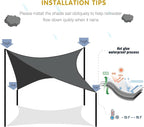 SUNNY GUARD Waterproof Sun Shade Sail 6'x8'x10' Turquoise Blue Right Triangle UV Block Sunshade for Backyard Yard Deck Patio Garden Outdoor Activities and Facility(Customized)